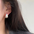 925 Sterling Silver New Style Earrings Minimalist New Fashion Earrings 2022 Brushed Textured Huggie Earrings