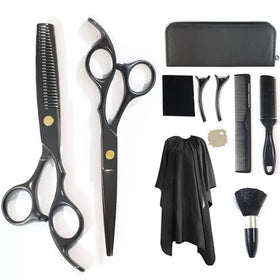 JDK Sharp Hair Cutting Scissors Shears Barber Dressing Black Steel Titanium 6 Inch Edge