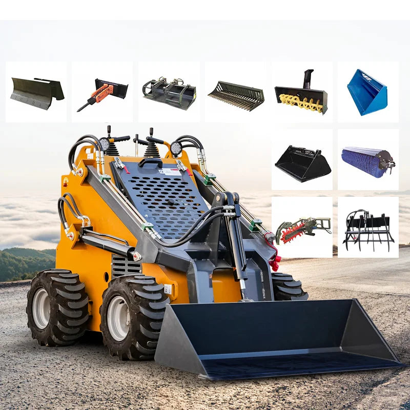 SAAO Euro 5 Ce China Mini Skid Steer Multi-functional Skid Steer Loader Fast Delivery
