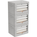 Modern Linen Storage Bin Portable Foldable Large Capacity Organizer New Big Window Design for Kids Office Household Underbed