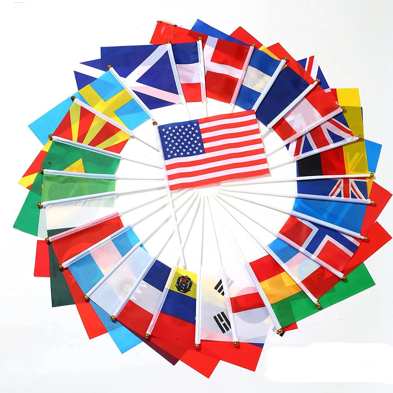 2026 World Soccer Fans Hand Flags Mini Hand Waving Flags Hand Held Country Flags in Stock