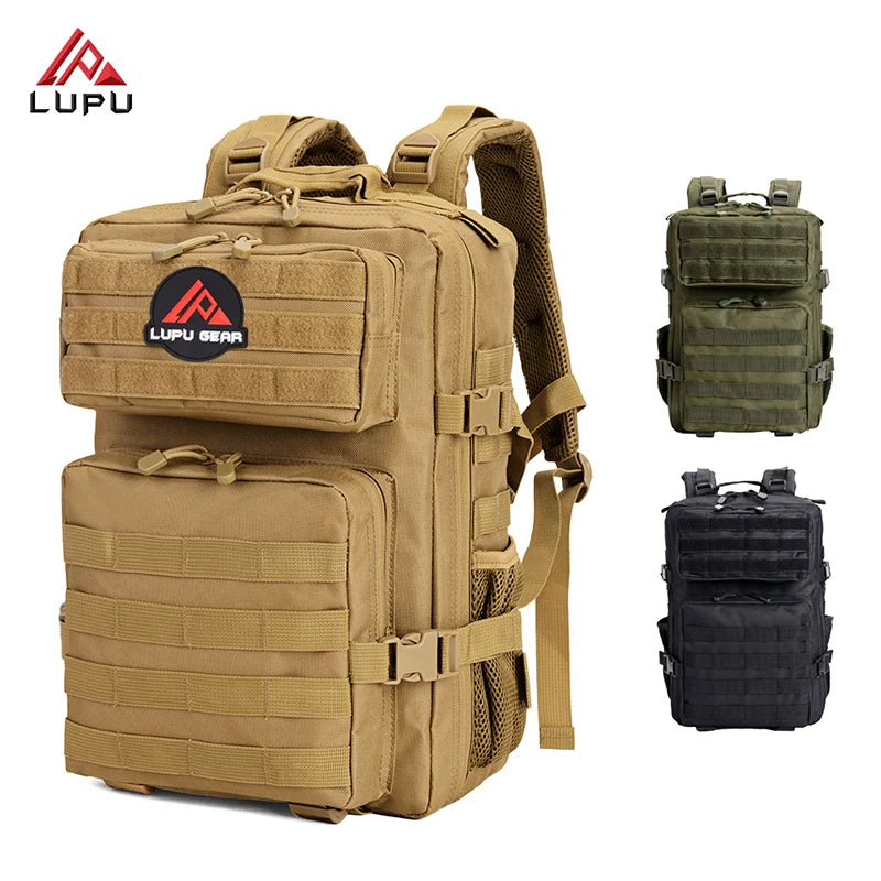 Multi-Functional Tactical Outdoor Hiking Camping Backpack MOLLE Webbing Adjustable Straps 25L Capacity Daisy Chain Polyester