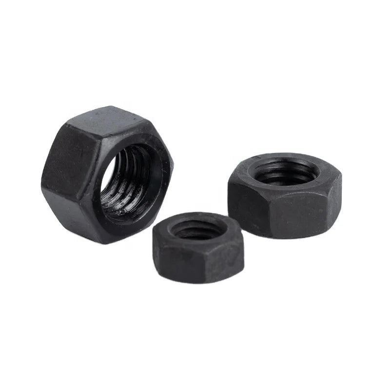 High-Strength 12.9 Grade Hexagonal Nut Blackened Screw Nut M6 M8 M10 M12 M20 M27 M36 Product Category