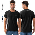 Men's Cool Feeling Short Sleeve Mesh Breathable Quick Drying Sports Top Round Neck Loose Nylon Running Training T-shirt for Men