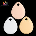 Wholesale Stainless Steel Water Drop Pendant Necklace Making Accessories Custom Oval Bead Caps Jewelry Findings Components