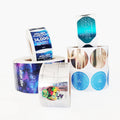 Custom Full Color Printing Self-Adhesive Glossy Silver Foil Stickers Bottle Labels for Cosmetics