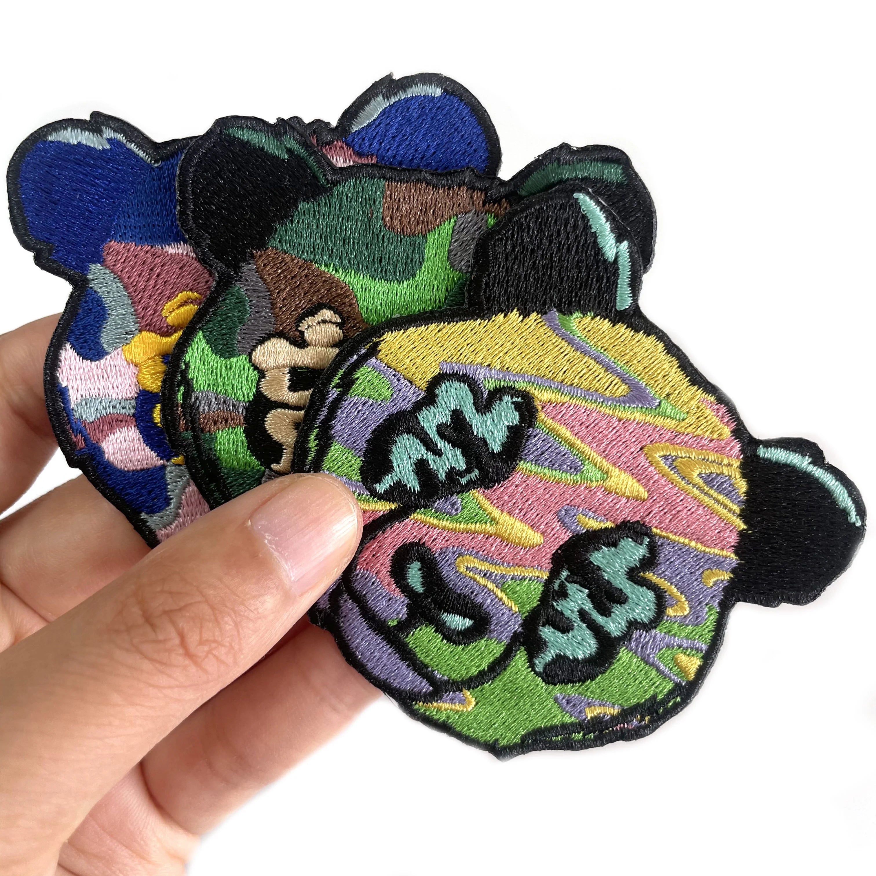 Patch Manufacturer Custom 3D Personalized Embroidery Patches Heat Press Sew on Iron on Embroidered Animal Patches for Clothing