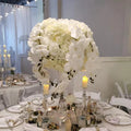 LFB1361 Luckygoods Hot Selling Wedding Road Lead White Flower Ball Centerpiece for Party Event Decoration