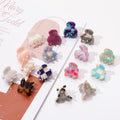 2022 Mini Multi-Color Printing Checkerboard Hair Claw Clip New Cloud Acetate Hair Clips for Girls 3CM