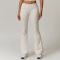 High Waisted and Hip Lifting Yoga Pants for Casual Tight Fitting Wide Leg Flared Pants for Sports Fitness and Outerwear