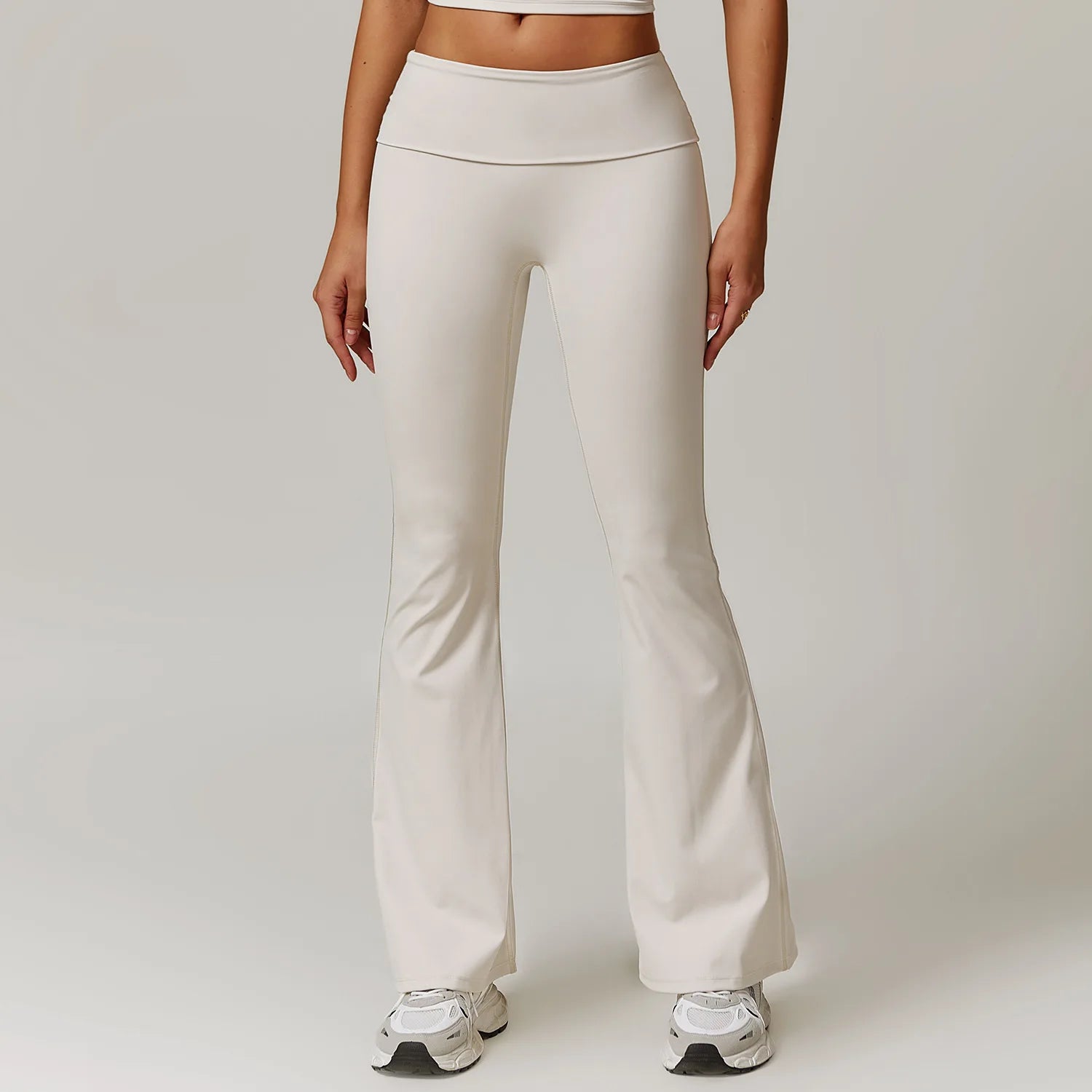 High Waisted and Hip Lifting Yoga Pants for Casual Tight Fitting Wide Leg Flared Pants for Sports Fitness and Outerwear