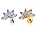 G23 ASTM F136 Titanium 16G Earrings with CZ Cartilage Tragus Earrings Ear Lip Helix Studs Tongue Nail Piercing Jewelry