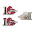 I Love Ajman Metal Metallic Engraved Colored Magnetic Brooch Chest Pocket Coat Lapel Label Pin Badges Pins Badge Brooches