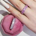 New Hot-Selling Ultra-Sparkling Engagement Ring for Women with Full Pave Setting of 3A Zirconia Stones