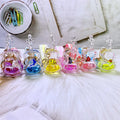 Mini Guitar Violin Keychain Acrylic Oil Liquid Ocean Animal Doll Floating Penguin Polar Bear Charm Decor Keychain