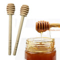 Factory Price Honey Stir Bar Mixing Handle Jar Spoon Factory Practical  Wood Dipper Honey Long Stick Supplies Kitchen Tools