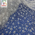 Luxury White Bridal Evening Dress 3D Pearl Tulle Sequin Lace Fabric Wedding Dress Beading Fabric Laces Fabrics for Women