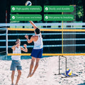 Portable Foldable Volleyball Training Net for Indoor Gym Outdoor Beach Use with Durable Frame Easy Setup Practice Aid MegaBDM