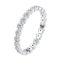 Factory 925 Sterling Silver Clear Zircon Wreath Finger Ring Flower Rings for Women Birthday Gift Fashion Fine Jewelry BSR346