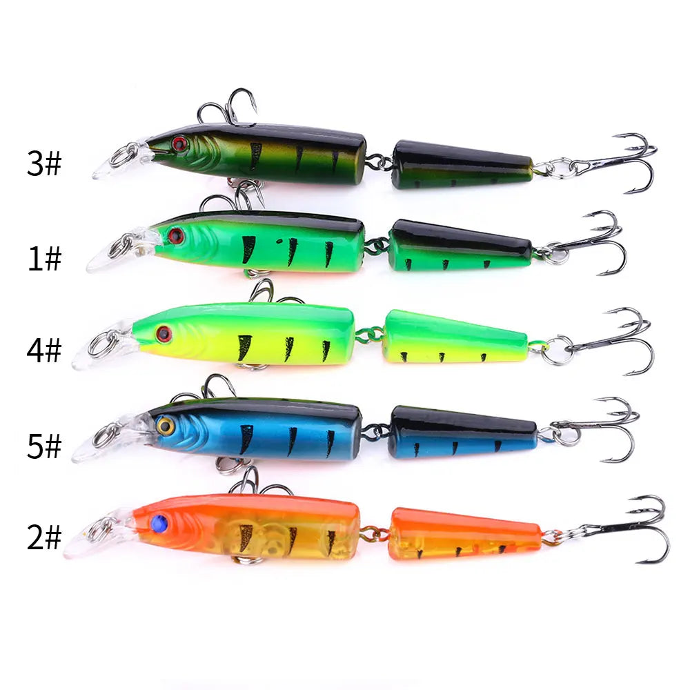 Hengjia Best Fishing Lures 10.5cm  9.6g Jointed Minnow Wobblers ABS Body  Swim Baits Soft Lure for Pike and Bass