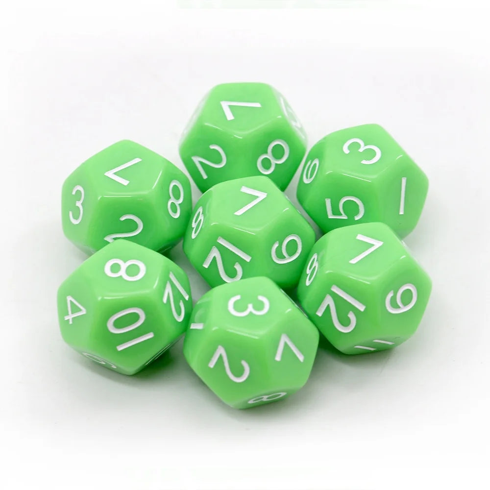 Wholese Custom Acrylic Bulk Dice Multi Colored D12 12 Sided Green Gemstone Dices Moles Manufacture for Funny Table Games