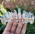 DIY Factory Direct Handmade Pearl Beads Gemstone Pearl Hair Accessories Crystal Crown Princess Hair Band Healing Crystals