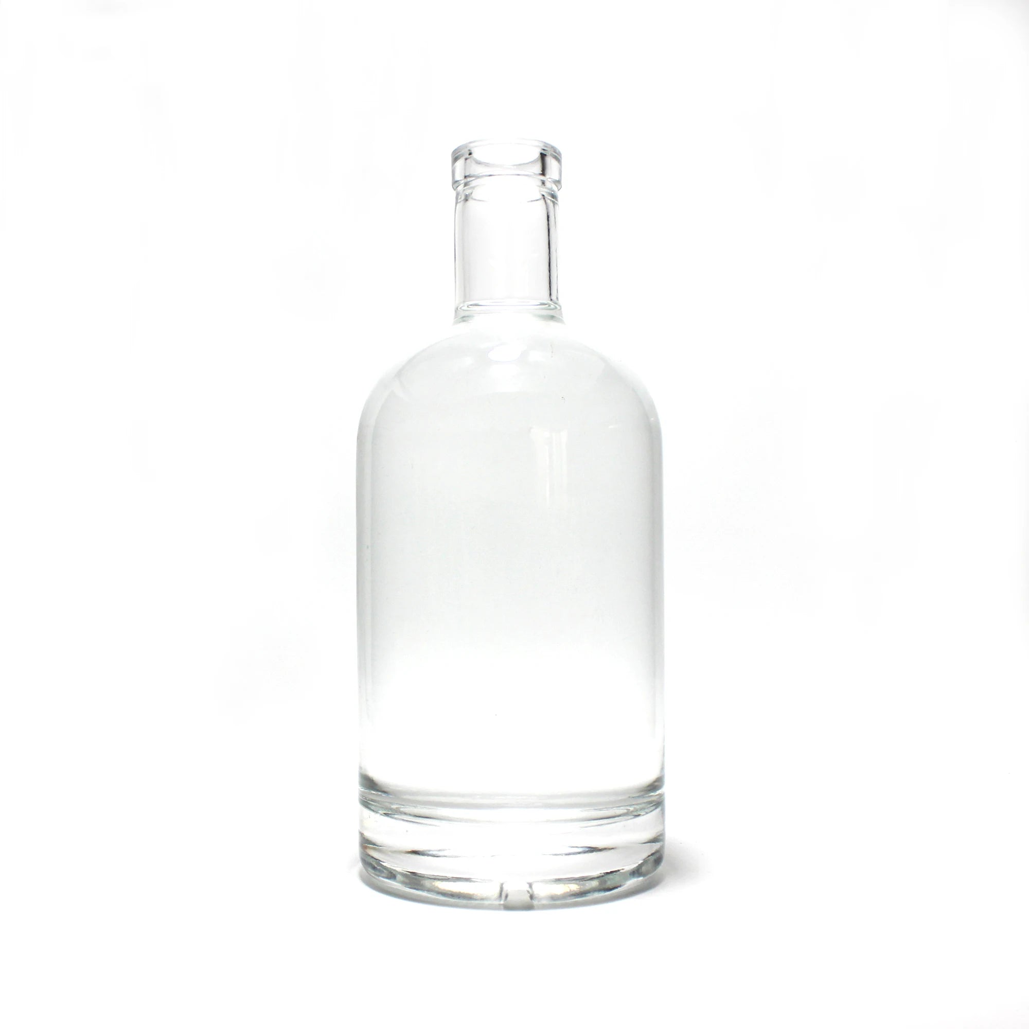 500ml 700ml 750ml 1000ml Round Shoulder Custom Bottle with logo Super Flint Liquor Vodka Tequila Whisky Glass Bottles