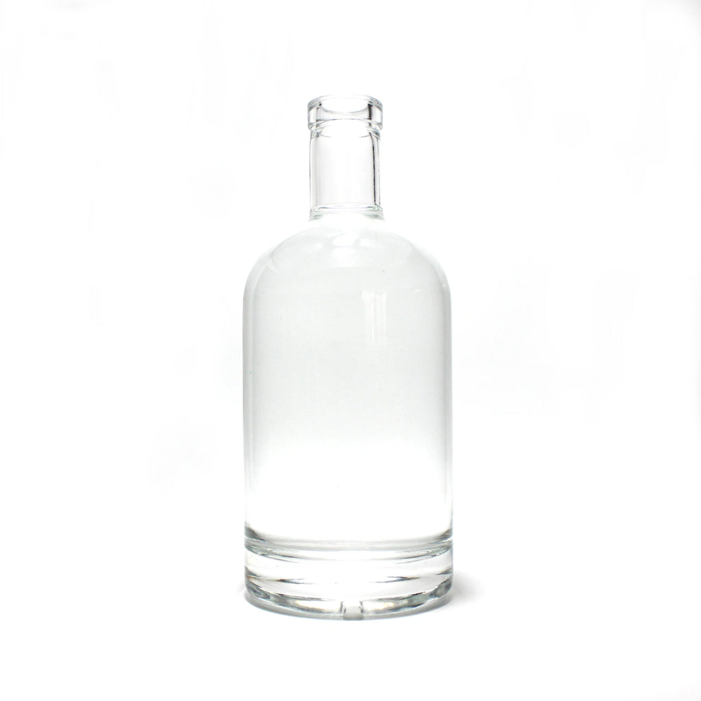 500ml 700ml 750ml 1000ml Round Shoulder Custom Bottle with logo Super Flint Liquor Vodka Tequila Whisky Glass Bottles