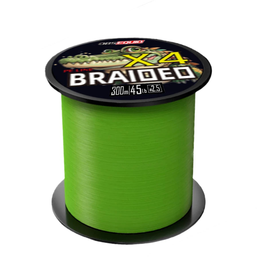 Wholesale 4X Polyethylene 4-Weaves 300m Floating Fishing Line Super Strong Multifilament Eco-Friendly Lake Stream River