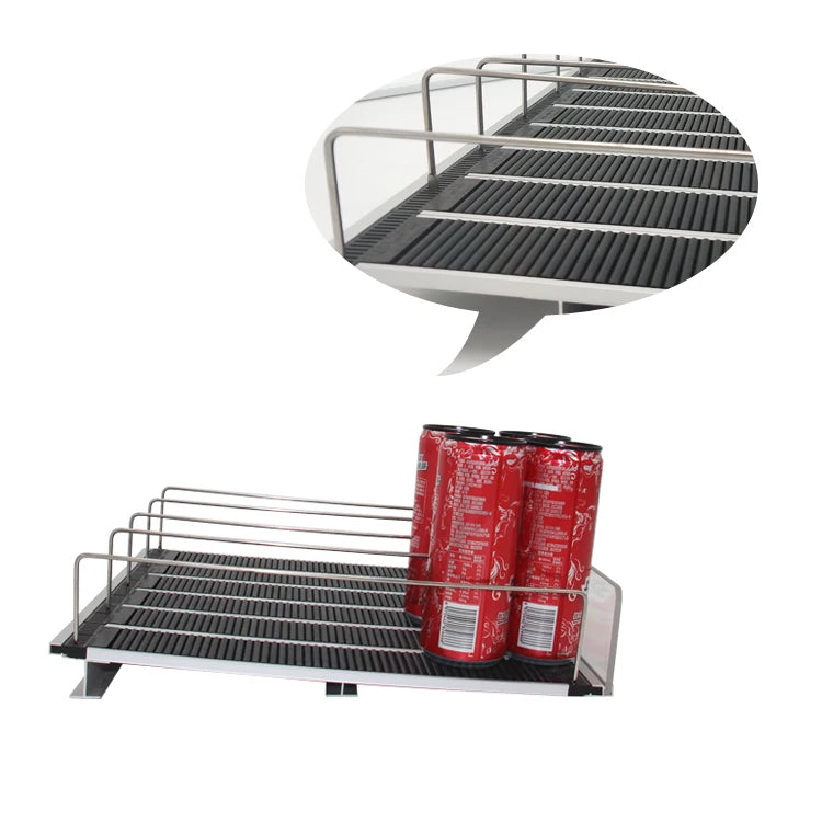 Heavy-Duty Single-Sided Drink Vending Machine Shelf Durable Metallic Material Supermarket Smart Display Rack