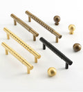 Hot Sale Antique Black Gold Hammered Brass Kitchen Cabinet Pull Furniture Cupboard Drawer Handle Knobs