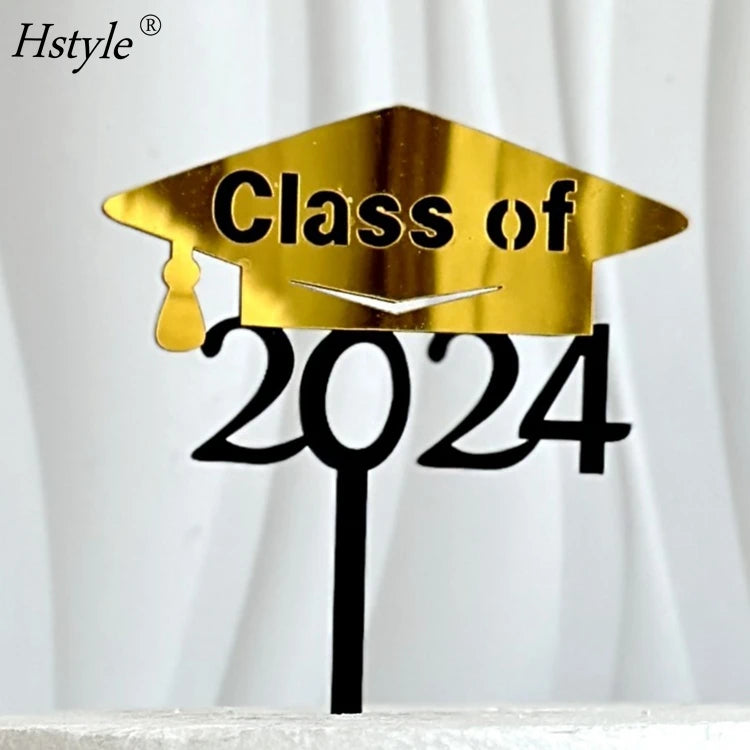 Congrats Grad Acrylic Cake Toppers Class of 2024 Cake Topper Class of 2024 Graduation College Celebrate Party Cake Decors PQA332