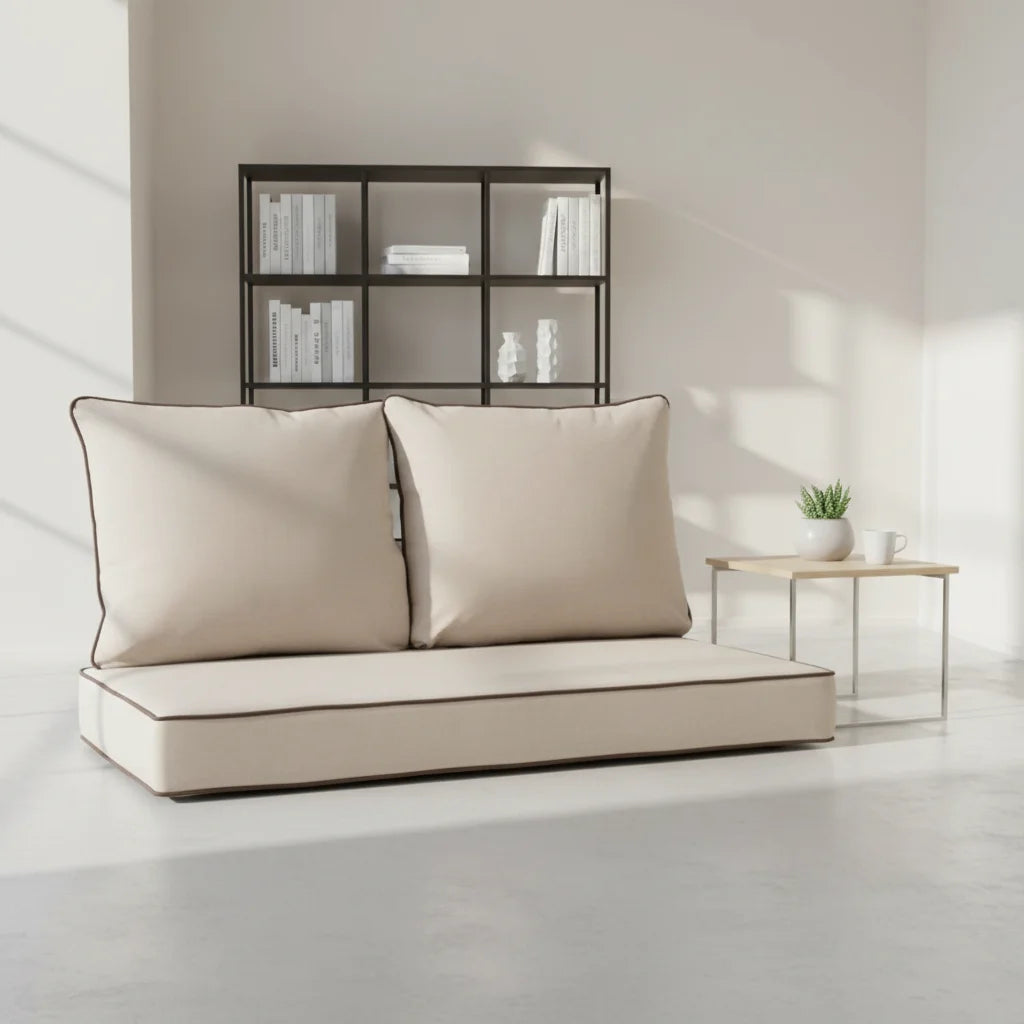 Garden Modern Single Double Replacement Luxury Sofa PU Leather Cushion PU Foam Knitted Waterproof Flame Retardant for Hotel