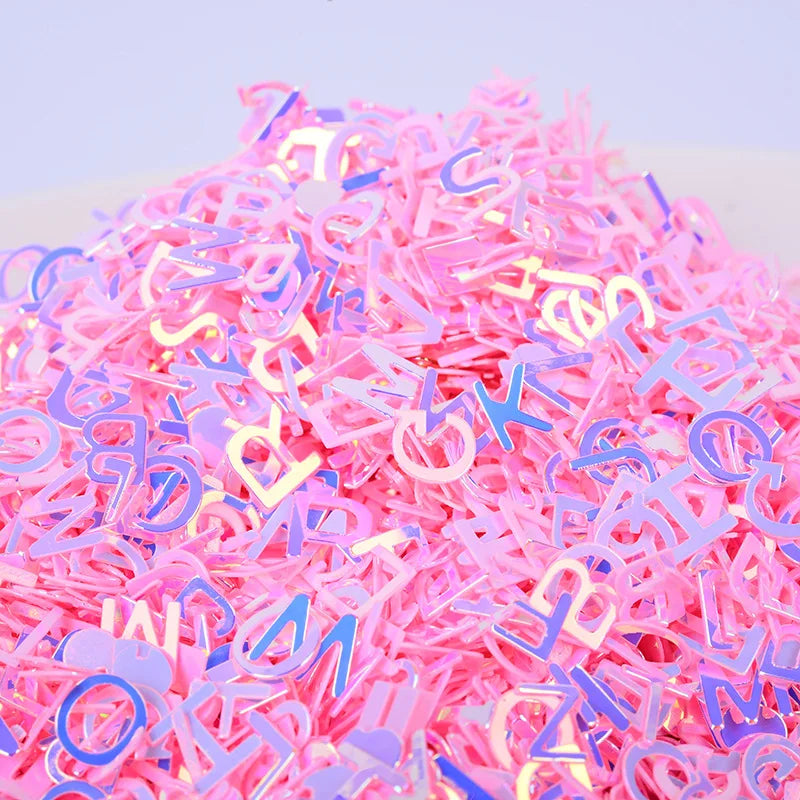 6mm Diy Accessories Shiny Christmas Sequins Capital Letters Loose Glitter Laminating Confetti Paillette PVC Sparkle Film Sequins