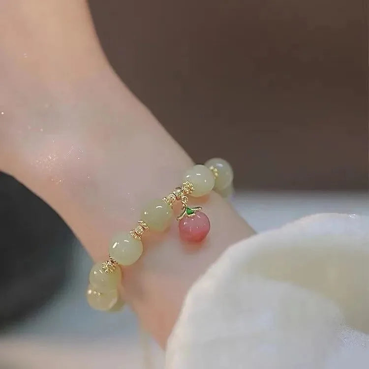 Fashion Healing Yoga Beads Elastic Bracelet Baroque Vintage Pearl Agate Natural Stone Bracelet For Men Women