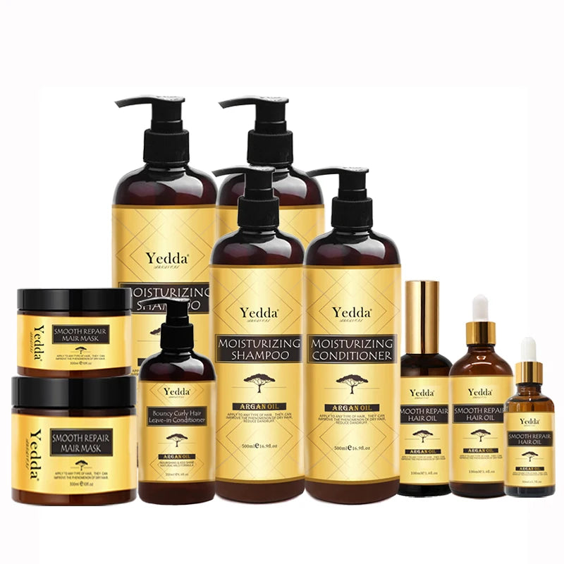 Wholesale Yedda Sulfate Free Smoothing Moisturizing Oil-control Private Label Argan Oil Natural 250ML Hair Care Shampoo