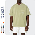 Eco Friendly Men T-shirt Custom t Shirt Men 100% Cotton Organic Men Tees With Pocket Manufacturer Basic Heavyweight Tshirt