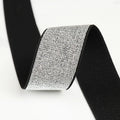 High Elasticity 25mm 35mm Wide Stock Sewing Gold Metallic Shinny Glitter Lurex Nylon+Latex Custom Logo Elastic Band Webbing Hair