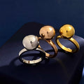Stainless Steel Luxury Gold Rose Gold Ball Ring