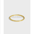 Tiny 925 Sterling Silver Hammered Rings Gold Plated Delicate Stacking Hammered Rings 925 Silver Jewelry