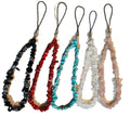 Natural crystal gravel stone colorful crystal bead mobile phone chain