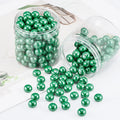 High Quality Christmas Green Faux Jewelry Pearls One-Side-Hole Bubblegum Beads Plastic Loose DIY Craft Necklace Earring Making