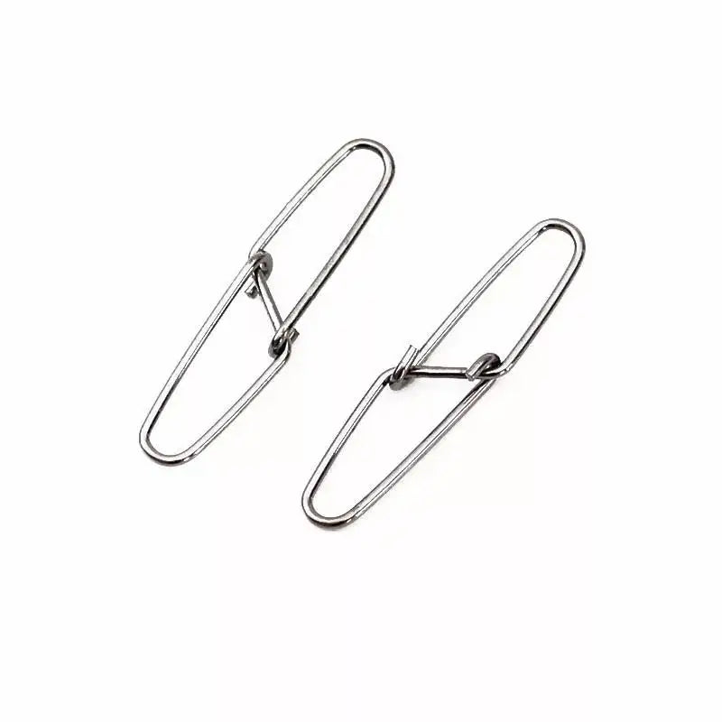 Stainless Steel Cross Lock Terminal Fishing Snap Connector Swivels & Snaps