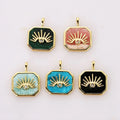ZG0465 Natural Gemstone Evil Stone Eye Pendant Necklace Fine Evil Stone Eye Jewelry Women