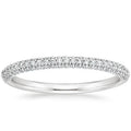 Real Gold Jewelry 10K White Gold Moissanite Diamond Engagement Valencia Stackable Ring Wide 2.5mm Eternity Band