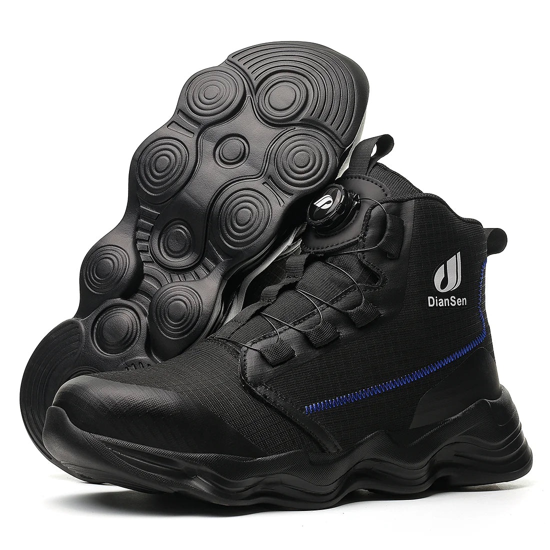 AMAWEI High Cut Safety Shoes Indestructible Steel Toe Shoes Work Safety Boots D830