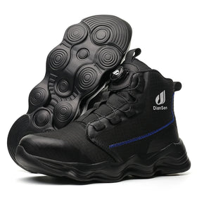 DianSen D830 High Cut Steel Toe Breathable Anti Smashing Safety Shoes for Summer Autumn Spring Construction Mining Work Boots
