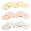 Stainless Steel Pendants for Necklace Charm Jewelry Accessories for Making Engravable Blank Gold Rose Gold Silver 20mm 25mm 30mm
