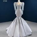 Jancember RSM67048 2021 Mermaid 3d Floral Women Clothing Dresses Wedding for Party