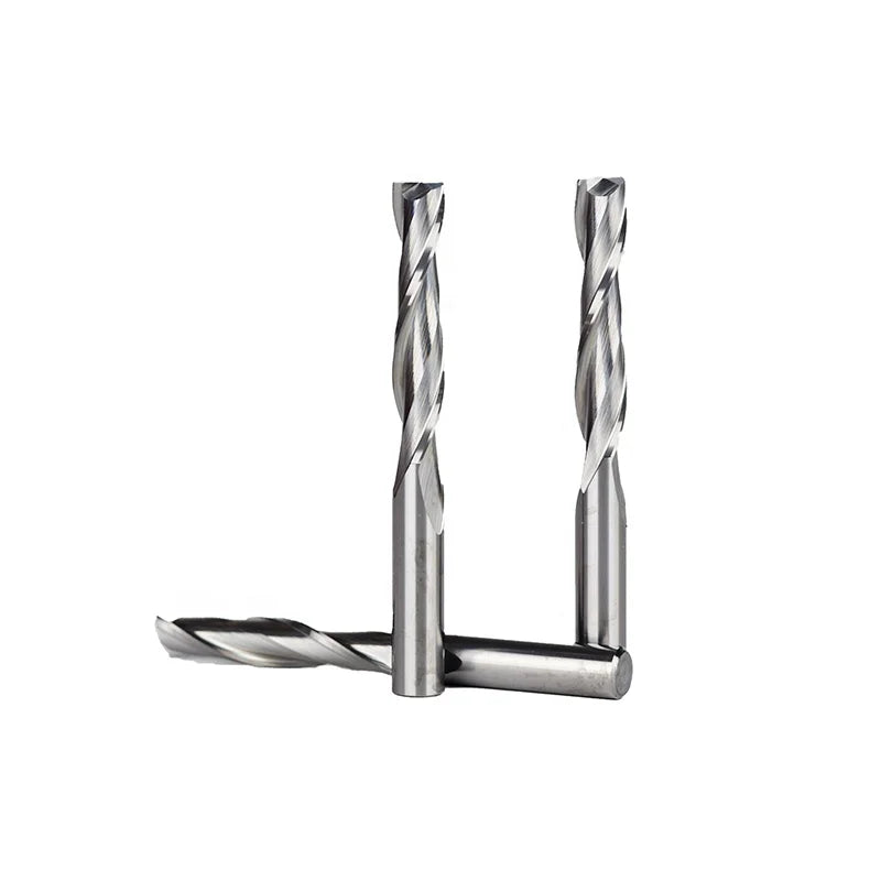 Two Flutes Spiral End Mill CNC Tools Woodworking Router Bits Carbide Upcut Finishing End Mill for Woodworking